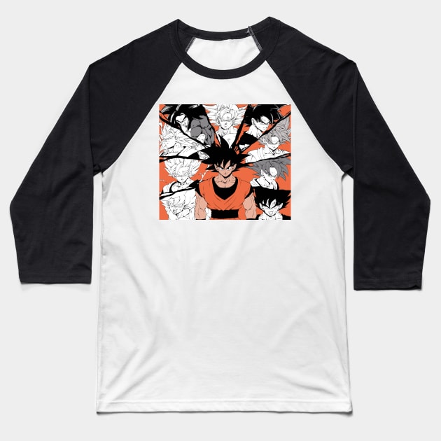 Son Goku all transformations Baseball T-Shirt by PGasbarroneArt